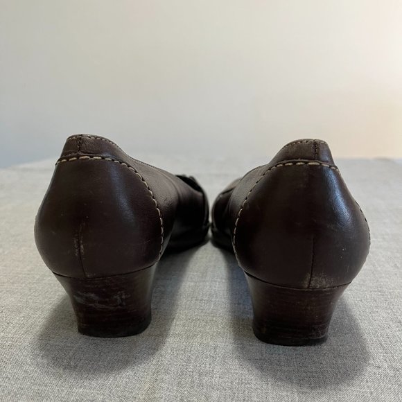 AEROSOLES Women's Chocolate Brown Leather sz - Picture 3 of 4